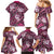 Polynesian Hibiscus Tropical Pink Floral Family Matching Mermaid Dress and Hawaiian Shirt Tribal Pattern - Polynesian Pride