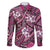 Polynesian Hibiscus Tropical Pink Floral Family Matching Mermaid Dress and Hawaiian Shirt Tribal Pattern - Polynesian Pride