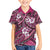 Polynesian Hibiscus Tropical Pink Floral Family Matching Short Sleeve Bodycon Dress and Hawaiian Shirt Tribal Pattern - Polynesian Pride