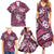 Polynesian Hibiscus Tropical Pink Floral Family Matching Summer Maxi Dress and Hawaiian Shirt Tribal Pattern - Polynesian Pride
