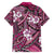 Polynesian Hibiscus Tropical Pink Floral Family Matching Tank Maxi Dress and Hawaiian Shirt Tribal Pattern - Polynesian Pride