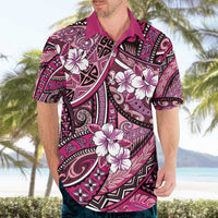 Polynesian Hibiscus Tropical Pink Floral Hawaiian Shirt Tribal Pattern - Polynesian Pride