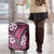 Polynesian Hibiscus Tropical Pink Floral Luggage Cover Tribal Pattern - Polynesian Pride