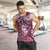 Polynesian Hibiscus Tropical Pink Floral Men Tank Top Tribal Pattern - Polynesian Pride