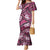Polynesian Hibiscus Tropical Pink Floral Mermaid Dress Tribal Pattern - Polynesian Pride