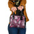 Polynesian Hibiscus Tropical Pink Floral Shoulder Handbag Tribal Pattern - Polynesian Pride