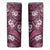 Polynesian Hibiscus Tropical Pink Floral Skinny Tumbler Tribal Pattern - Polynesian Pride