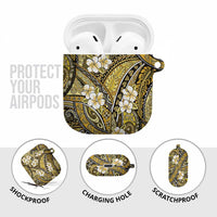Polynesian Hibiscus Tropical Yellow Floral AirPods Case Tribal Pattern - Polynesian Pride