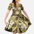 Polynesian Hibiscus Tropical Yellow Floral Family Matching Tank Maxi Dress and Hawaiian Shirt Tribal Pattern - Polynesian Pride