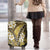 Polynesian Hibiscus Tropical Yellow Floral Luggage Cover Tribal Pattern - Polynesian Pride