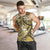 Polynesian Hibiscus Tropical Yellow Floral Men Tank Top Tribal Pattern - Polynesian Pride