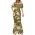 Polynesian Hibiscus Tropical Yellow Floral Mermaid Dress Tribal Pattern - Polynesian Pride