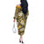 Polynesian Hibiscus Tropical Yellow Floral Off The Shoulder Long Sleeve Dress Tribal Pattern - Polynesian Pride