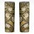 Polynesian Hibiscus Tropical Yellow Floral Skinny Tumbler Tribal Pattern - Polynesian Pride