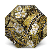 Polynesian Hibiscus Tropical Yellow Floral Umbrella Tribal Pattern - Polynesian Pride