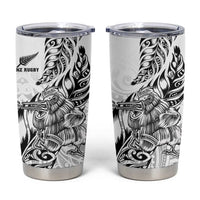 New Zealand Silver Fern Rugby Tumbler Cup Aotearoa Kiwi Maori White Version