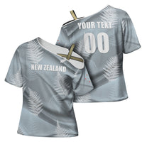 Custom Rugby New Zealand 2026 Cross Shoulder Shirt The Fern Go Champions