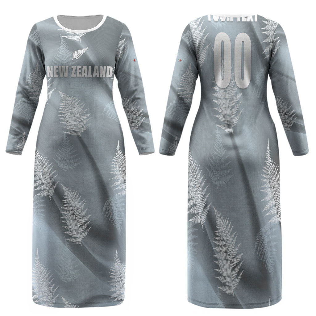 Custom Rugby New Zealand 2026 Family Matching Long Sleeve Bodycon Dress and Hawaiian Shirt The Fern Go Champions