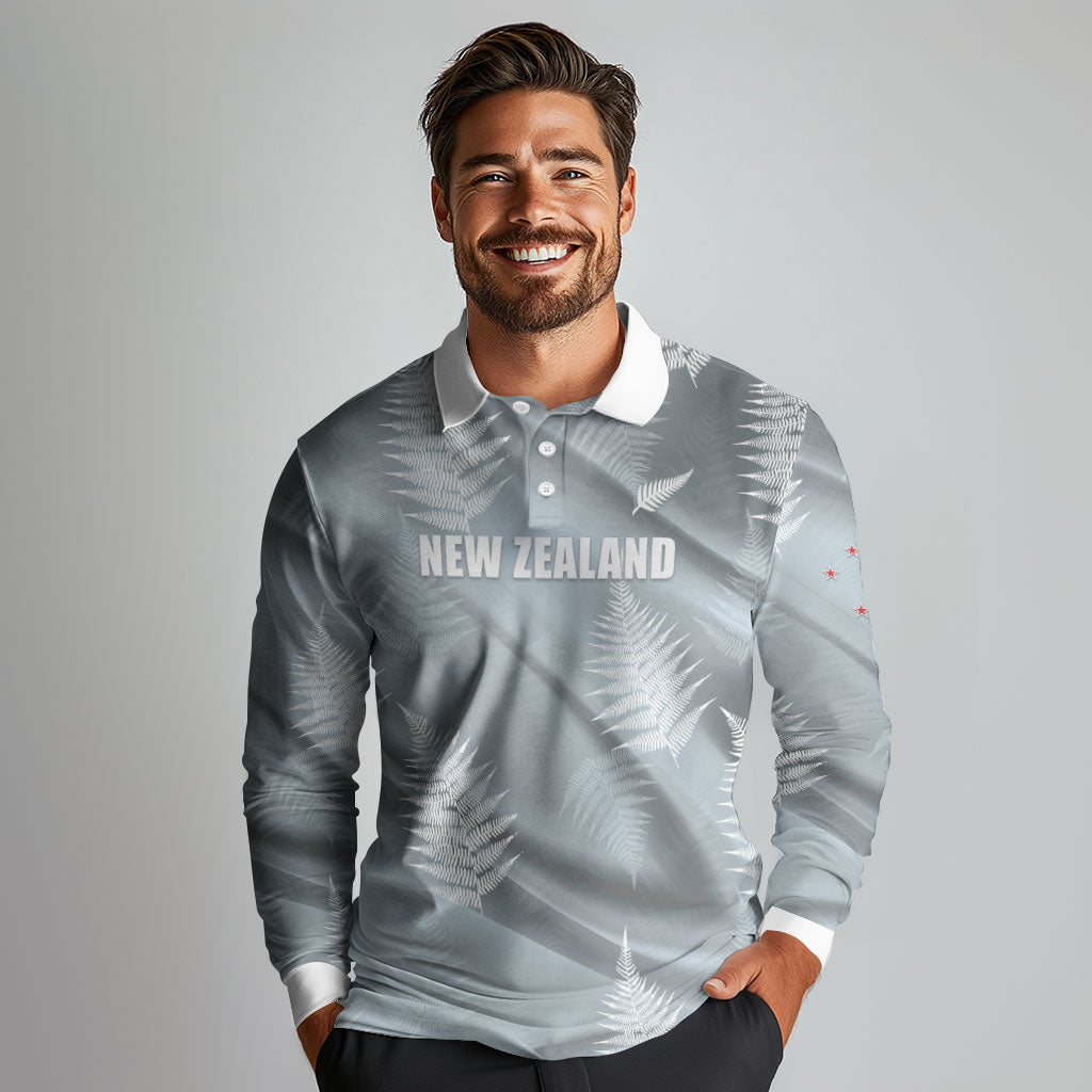 Custom Rugby New Zealand 2026 Long Sleeve Polo Shirt The Fern Go Champions