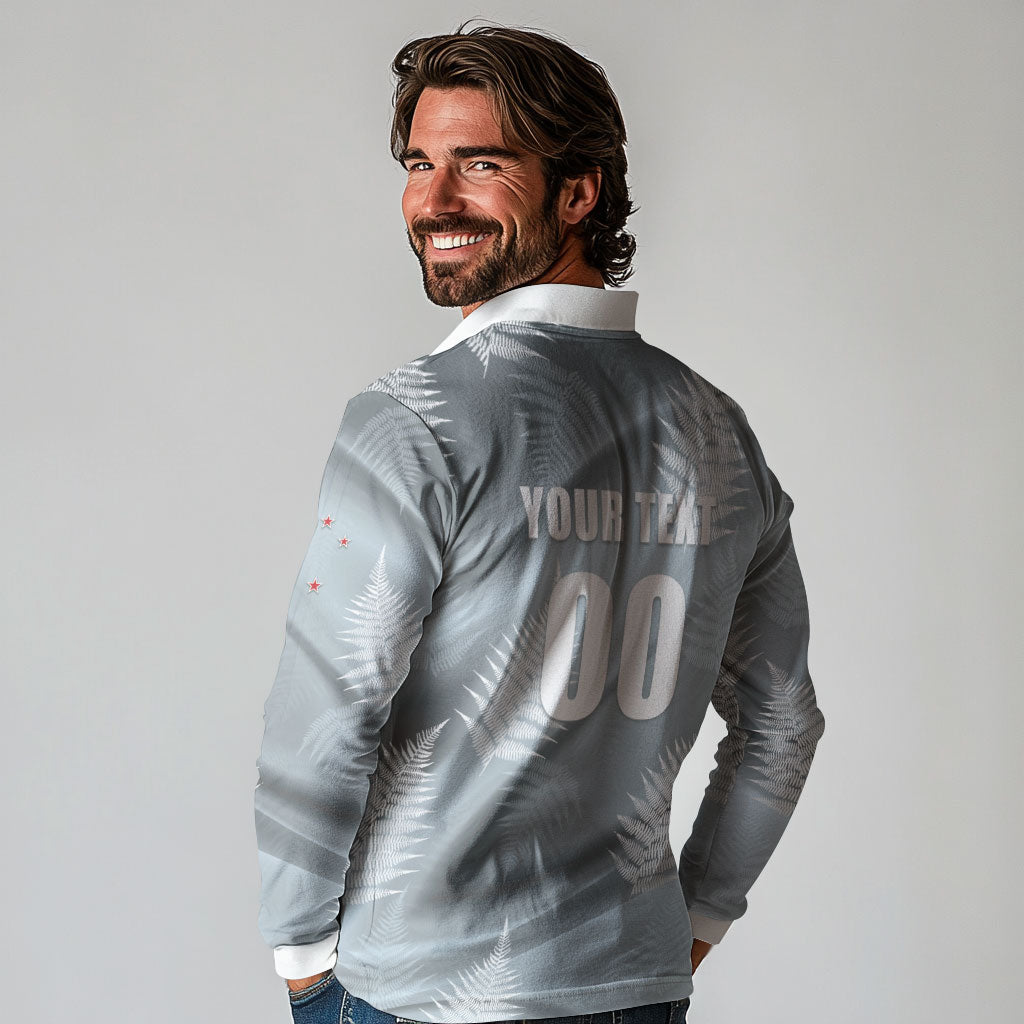 Custom Rugby New Zealand 2026 Long Sleeve Polo Shirt The Fern Go Champions