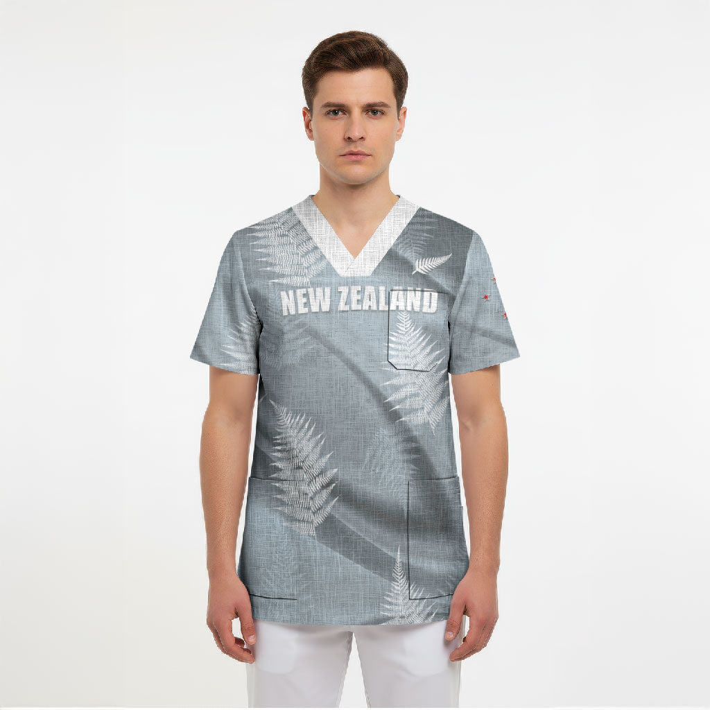Custom Rugby New Zealand 2026 Scrub Top The Fern Go Champions