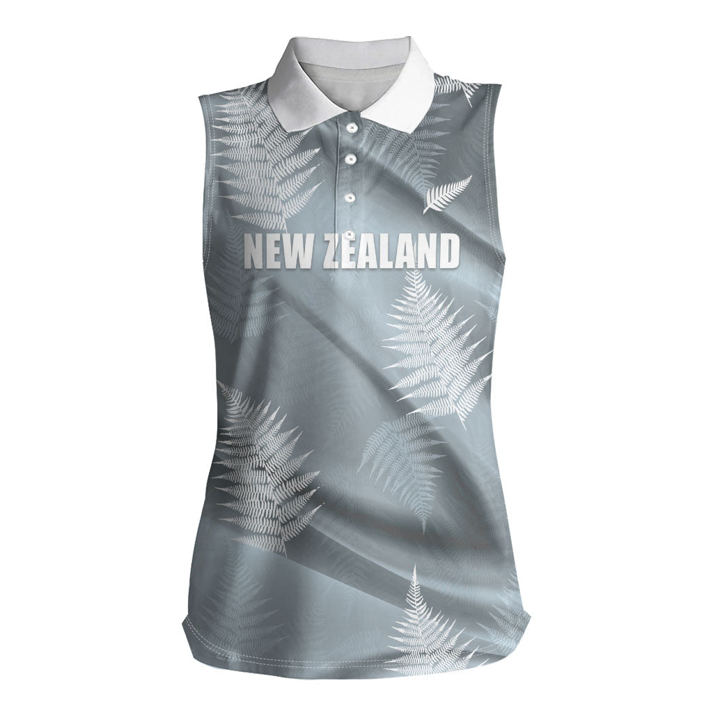 Custom Rugby New Zealand 2026 Women Sleeveless Polo Shirt The Fern Go Champions
