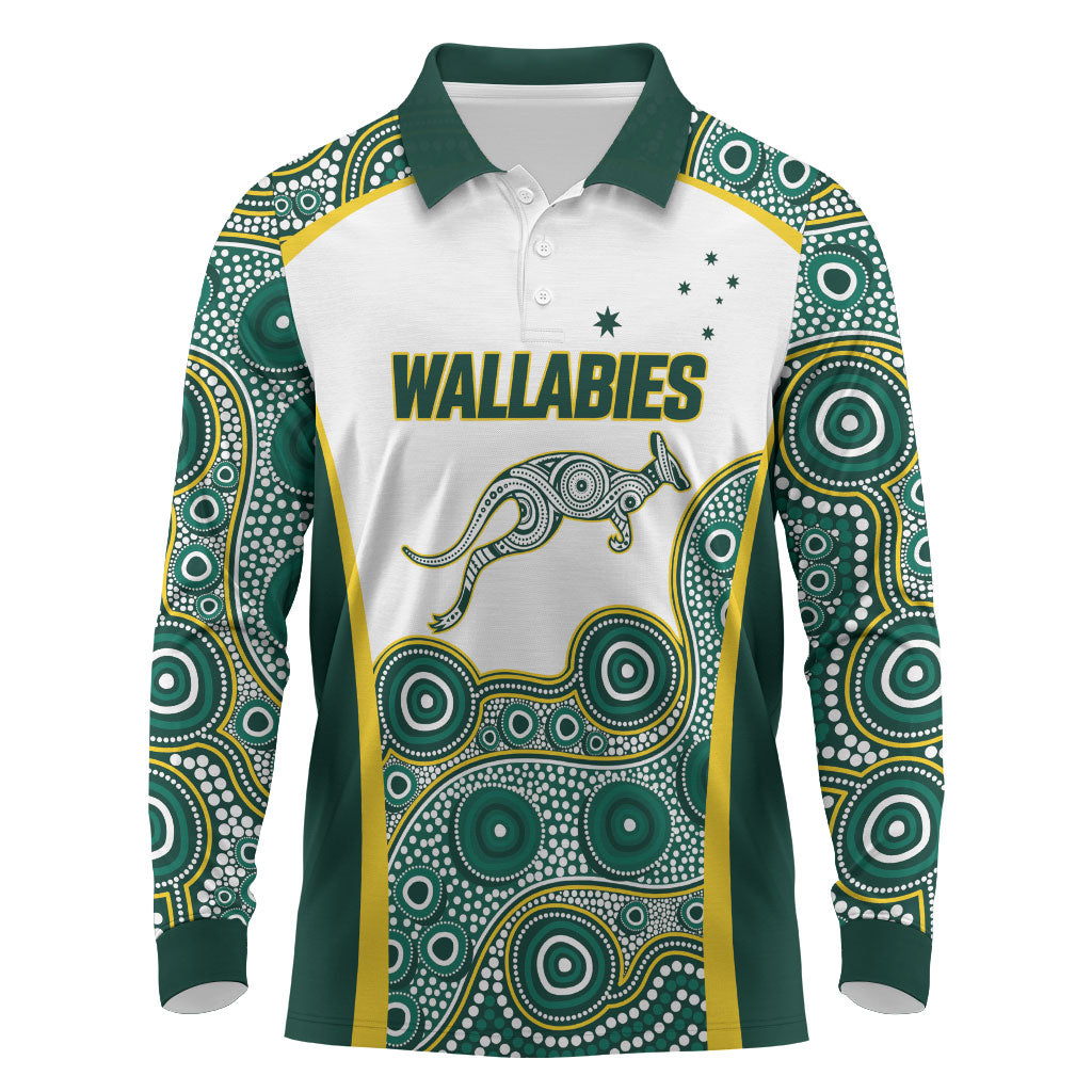 Custom Rugby Australia 2026 Long Sleeve Polo Shirt Wallabies Go Champions
