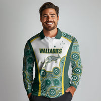 Custom Rugby Australia 2026 Long Sleeve Polo Shirt Wallabies Go Champions