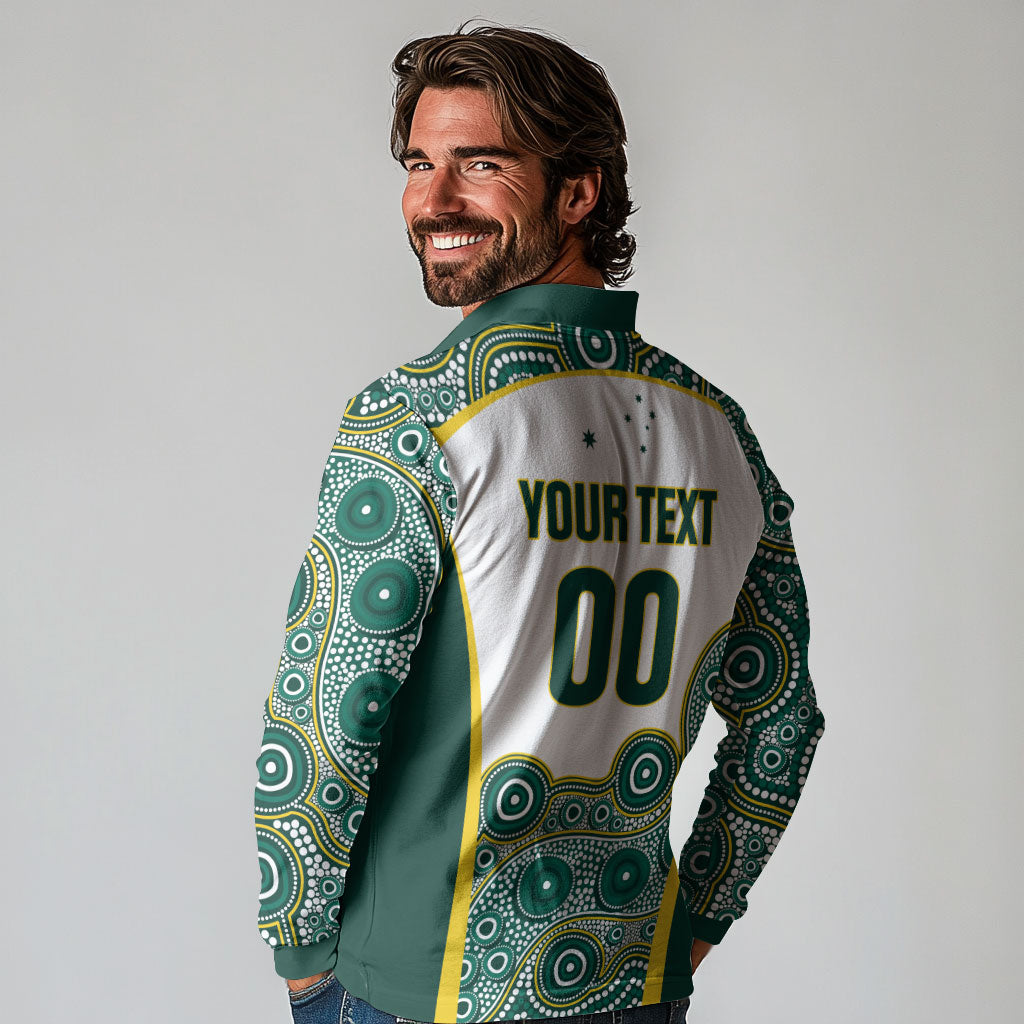 Custom Rugby Australia 2026 Long Sleeve Polo Shirt Wallabies Go Champions