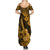 Hawaii Ukulele Summer Maxi Dress Polynesian Pattern Gold Version LT01 - Polynesian Pride