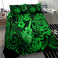 Hawaii Ukulele Bedding Set Polynesian Pattern Green Version LT01 - Polynesian Pride