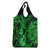 Hawaii Ukulele Grocery Bag Polynesian Pattern Green Version