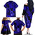 Hawaii Ukulele Family Matching Off Shoulder Long Sleeve Dress and Hawaiian Shirt Polynesian Pattern Navy Blue Version LT01 - Polynesian Pride