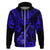 Hawaii Ukulele Hoodie Polynesian Pattern Navy Blue Version LT01 Zip Hoodie Blue - Polynesian Pride