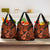 Hawaii Ukulele Grocery Bag Polynesian Pattern Orange Version