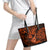 Hawaii Ukulele Leather Tote Bag Polynesian Pattern Orange Version LT01 - Polynesian Pride