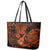 Hawaii Ukulele Leather Tote Bag Polynesian Pattern Orange Version LT01 - Polynesian Pride