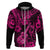 Hawaii Ukulele Hoodie Polynesian Pattern Pink Version LT01 Zip Hoodie Pink - Polynesian Pride