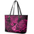 Hawaii Ukulele Leather Tote Bag Polynesian Pattern Pink Version LT01 - Polynesian Pride