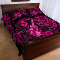 Hawaii Ukulele Quilt Bed Set Polynesian Pattern Pink Version LT01 - Polynesian Pride