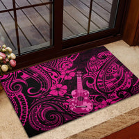 Hawaii Ukulele Rubber Doormat Polynesian Pattern Pink Version LT01 - Polynesian Pride