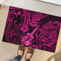 Hawaii Ukulele Rubber Doormat Polynesian Pattern Pink Version LT01 - Polynesian Pride