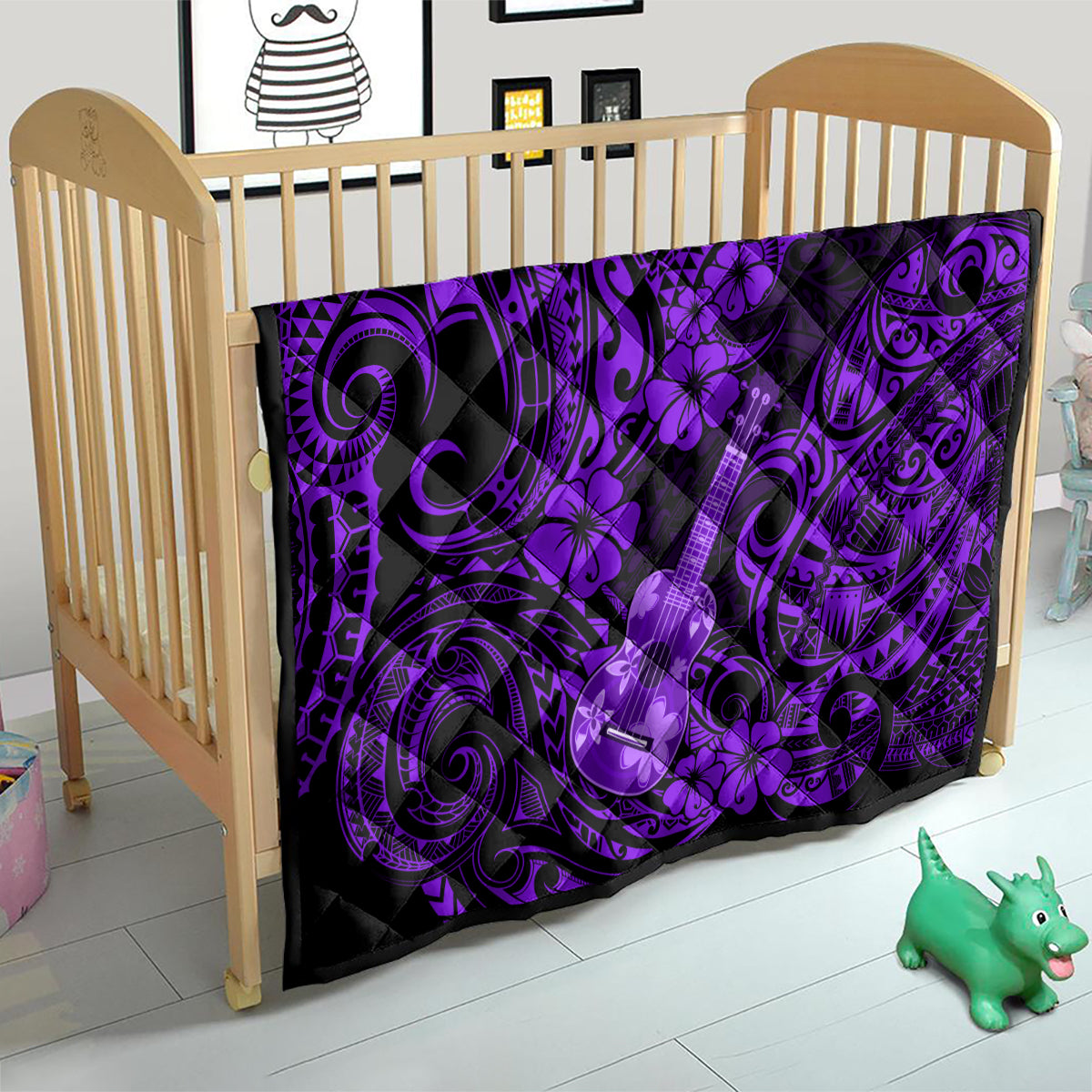 Hawaii Ukulele Quilt Polynesian Pattern Purple Version LT01 - Polynesian Pride