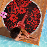 Hawaii Ukulele Beach Blanket Polynesian Pattern Red Version LT01 - Wonder Print Shop