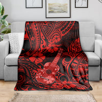 Hawaii Ukulele Blanket Polynesian Pattern Red Version LT01 - Polynesian Pride