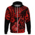 Hawaii Ukulele Hoodie Polynesian Pattern Red Version LT01 Zip Hoodie Red - Polynesian Pride