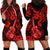 Hawaii Ukulele Hoodie Dress Polynesian Pattern Red Version LT01 - Polynesian Pride