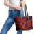 Hawaii Ukulele Leather Tote Bag Polynesian Pattern Red Version LT01 - Polynesian Pride