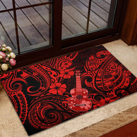 Hawaii Ukulele Rubber Doormat Polynesian Pattern Red Version LT01 - Polynesian Pride
