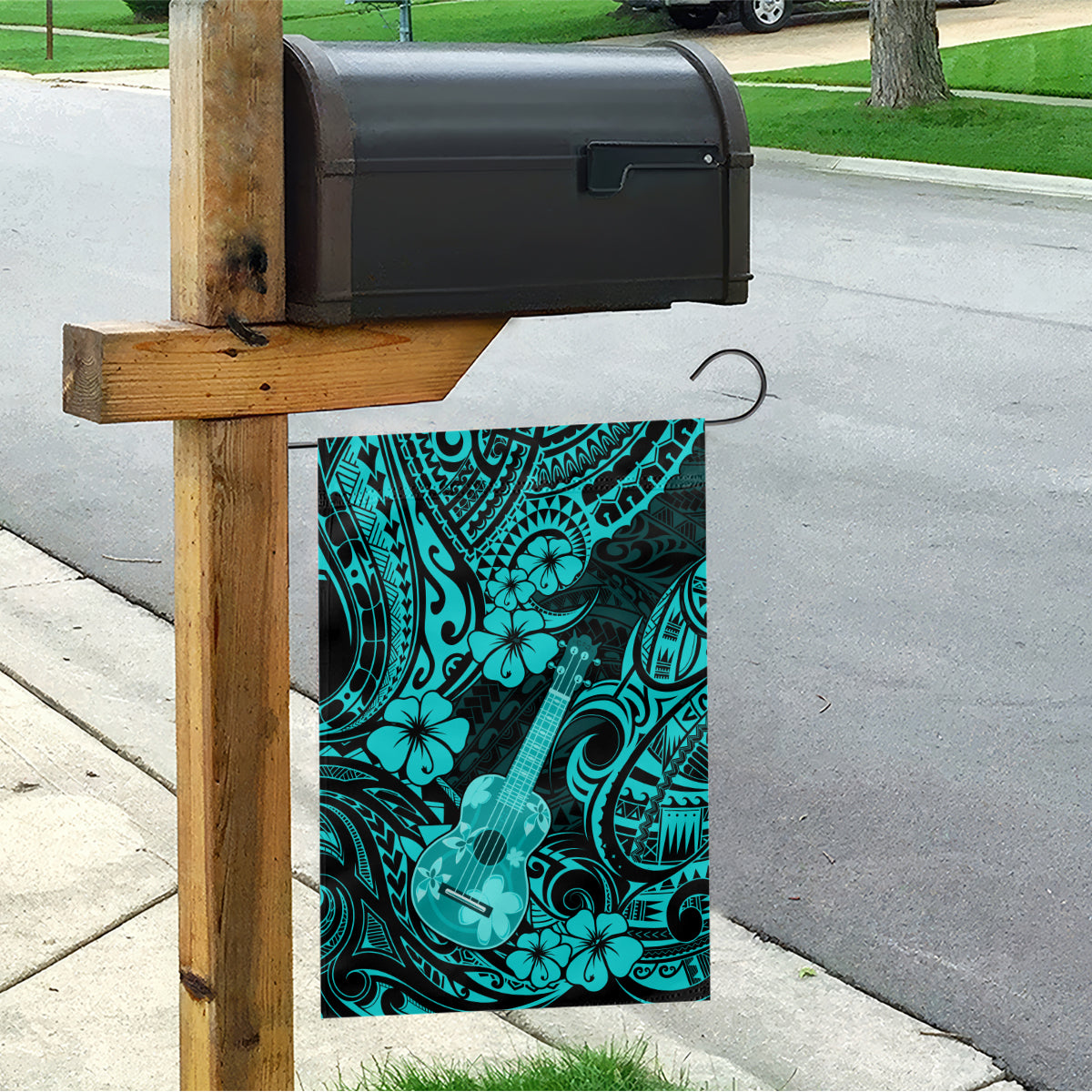 Hawaii Ukulele Garden Flag Polynesian Pattern Turquoise Version LT01 - Polynesian Pride